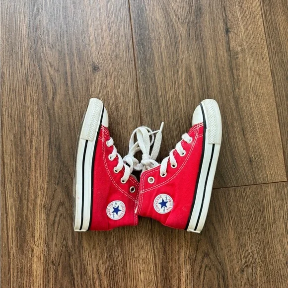 Converse Red High-Top Kids Sneakers - Picture 5 of 6